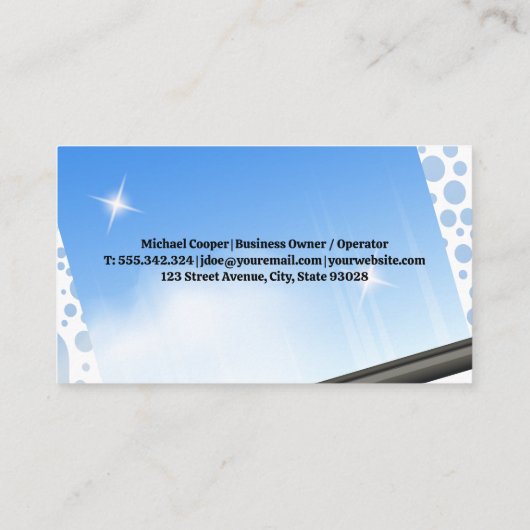 Reinigungsmittel | Window Squeegee | Power Washer Visitenkarte (Rückseite)