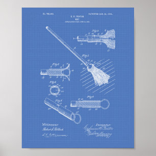 Reinigungspapier 1905 Patentart Blueprint Poster