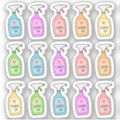 Reinigungsplaner für desinfizierende Sprays Aufkleber (Vorderseite)