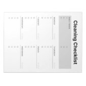 Reinigungsplaner Notizblock (Vorderseite)