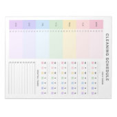 Reinigungsplaner Notizblock (Vorderseite)