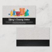 Reinigungsprodukte | Dunkle Metallic und Wandtextu Visitenkarte (Vorne/Hinten)