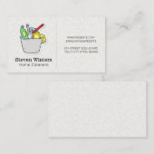 Reinigungsprodukte im Eimer Visitenkarte (Vorne/Hinten)