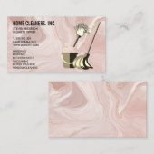 Reinigungsprodukte | Rosa Marmor Visitenkarte (Vorne/Hinten)