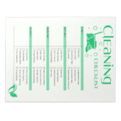 Reinigungsprüfliste, Prüfliste, Zuhause-Reinigung Notizblock (Vorderseite)