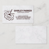 Reinigungsraum | Marmor Visitenkarte (Vorne/Hinten)