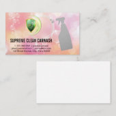 Reinigungsraum | Sprühflasche | Blasen Visitenkarte (Vorne/Hinten)