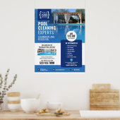 Reinigungsservice am Pool Poster (Küche)