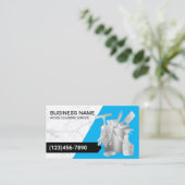 Reinigungsservice Auto Detailing Blue Marble Visitenkarte (Stehend Vorderseite)