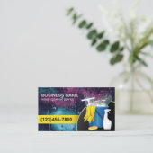 Reinigungsservice Berufliche Hausarbeit Visitenkarte (Stehend Vorderseite)