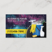 Reinigungsservice Berufliche Hausarbeit Visitenkarte (Vorderseite)