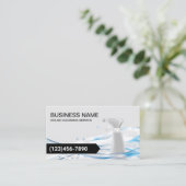 Reinigungsservice Berufliche Wasserströme Visitenkarte (Stehend Vorderseite)