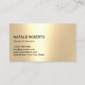 Reinigungsservice Black & Gold Spray Cleaner Visitenkarte (Rückseite)