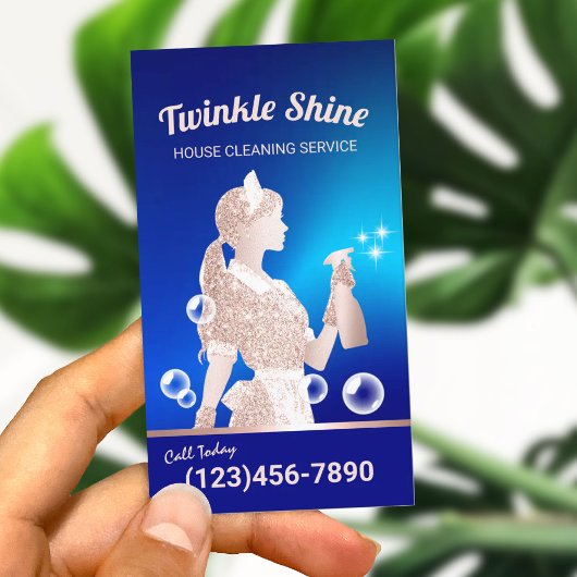 Reinigungsservice Blue Maid Housekeeping Visitenkarte