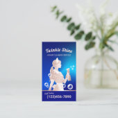 Reinigungsservice Blue Maid Housekeeping Visitenkarte (Stehend Vorderseite)