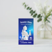 Reinigungsservice Blue & Silver Maid Housekeeping Visitenkarte (Stehend Vorderseite)