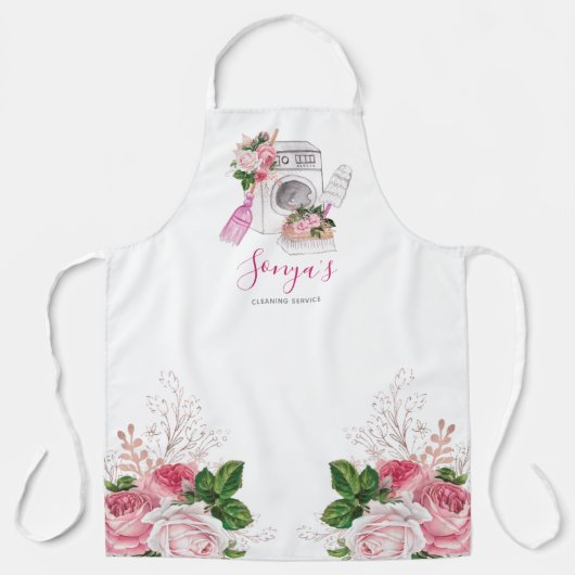 Reinigungsservice Blumengeschäft Schürze (Vorderseite)