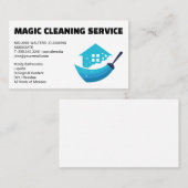 Reinigungsservice | Broom Zuhause-Logo Visitenkarte (Vorne/Hinten)