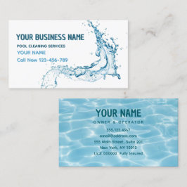 Reinigungsservice Business Card für den Wasserschl Visitenkarte