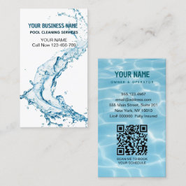 Reinigungsservice Business Card für den Wasserschl Visitenkarte