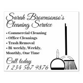 Reinigungsservice Business Card Janitorial Maid Gummistempel (Prägung)