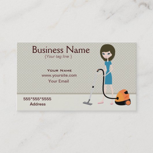 Reinigungsservice Business Card Visitenkarte (Vorderseite)