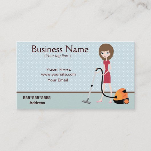 Reinigungsservice Business Card Visitenkarte (Vorderseite)