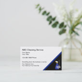Reinigungsservice Business Cards Visitenkarte (Stehend Vorderseite)
