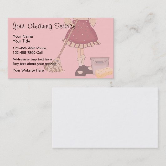 Reinigungsservice Business Cards Visitenkarte (Vorne/Hinten)