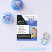 Reinigungsservice Business Modernes Blau Flyer (Einzeln)