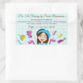 Reinigungsservice Business Washing Tile Rechteckiger Aufkleber (Tasche)