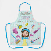 Reinigungsservice - Cartoon-Waschbecken Schürze (Vorderseite)