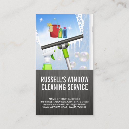 Reinigungsservice | Clean-Symbol Visitenkarte (Vorderseite)