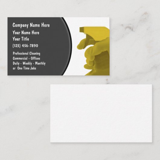 Reinigungsservice Coole Visitenkarten Visitenkarte (Vorne/Hinten)