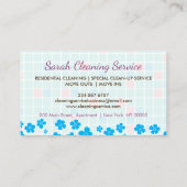Reinigungsservice des Haushaltes Visitenkarte (Rückseite)