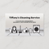 Reinigungsservice | Dusterung | Müll | Wäsche Visitenkarte (Vorderseite)