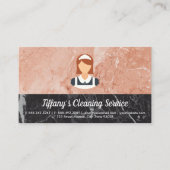 Reinigungsservice | Farbblock Maid Marble Visitenkarte (Vorderseite)