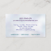 Reinigungsservice - farbenfrohe Blumenkunst Visitenkarte (Rückseite)