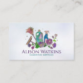 Reinigungsservice - farbenfrohe Blumenkunst Visitenkarte (Vorderseite)