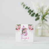 Reinigungsservice Floral Wasserfarben-Seife Quadratische Visitenkarte (Stehend Vorderseite)