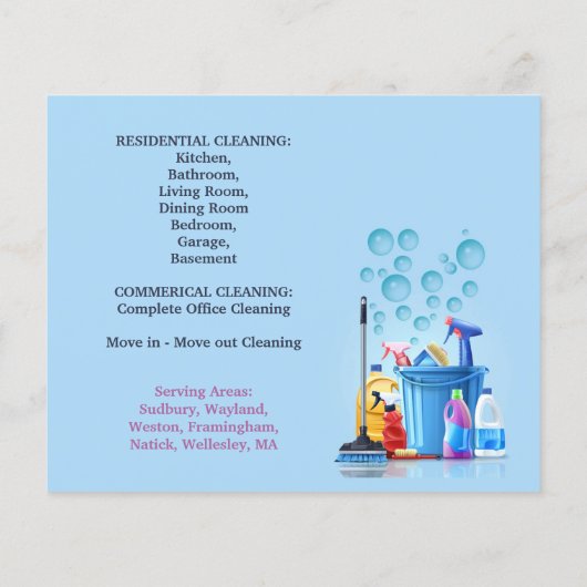 Reinigungsservice Flyer (Hinten)