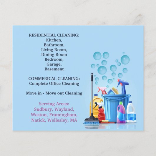 Reinigungsservice Flyer (Hinten)