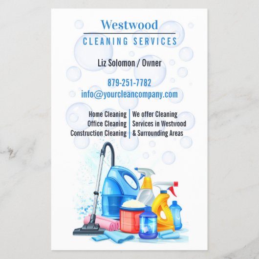 Reinigungsservice Flyer (Vorne)