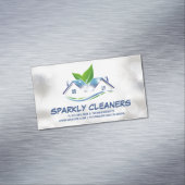 Reinigungsservice | Funkelnd Haus Magnetische Visitenkarte (Beispiel)
