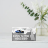 Reinigungsservice für Autos | Seifenblasen Visitenkarte (Stehend Vorderseite)