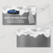 Reinigungsservice für Autos | Seifenblasen Visitenkarte (Vorne/Hinten)