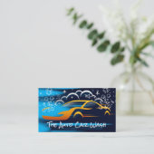 Reinigungsservice für Autowaschblasen Visitenkarte (Stehend Vorderseite)