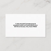 Reinigungsservice für Autowaschblasen Visitenkarte (Rückseite)