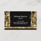 Reinigungsservice für berufliche Goldmedaille Visitenkarte (Rückseite)