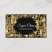 Reinigungsservice für berufliche Goldmedaille Visitenkarte (Vorderseite)